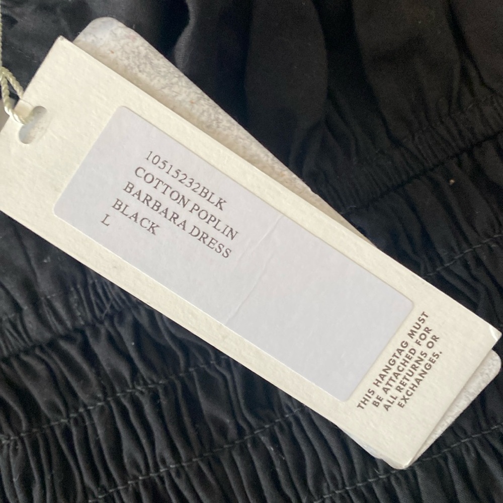 Ciao Lucia Barbara Dress Smocked Bodice BLACK LARGE - Picture 9 of 9